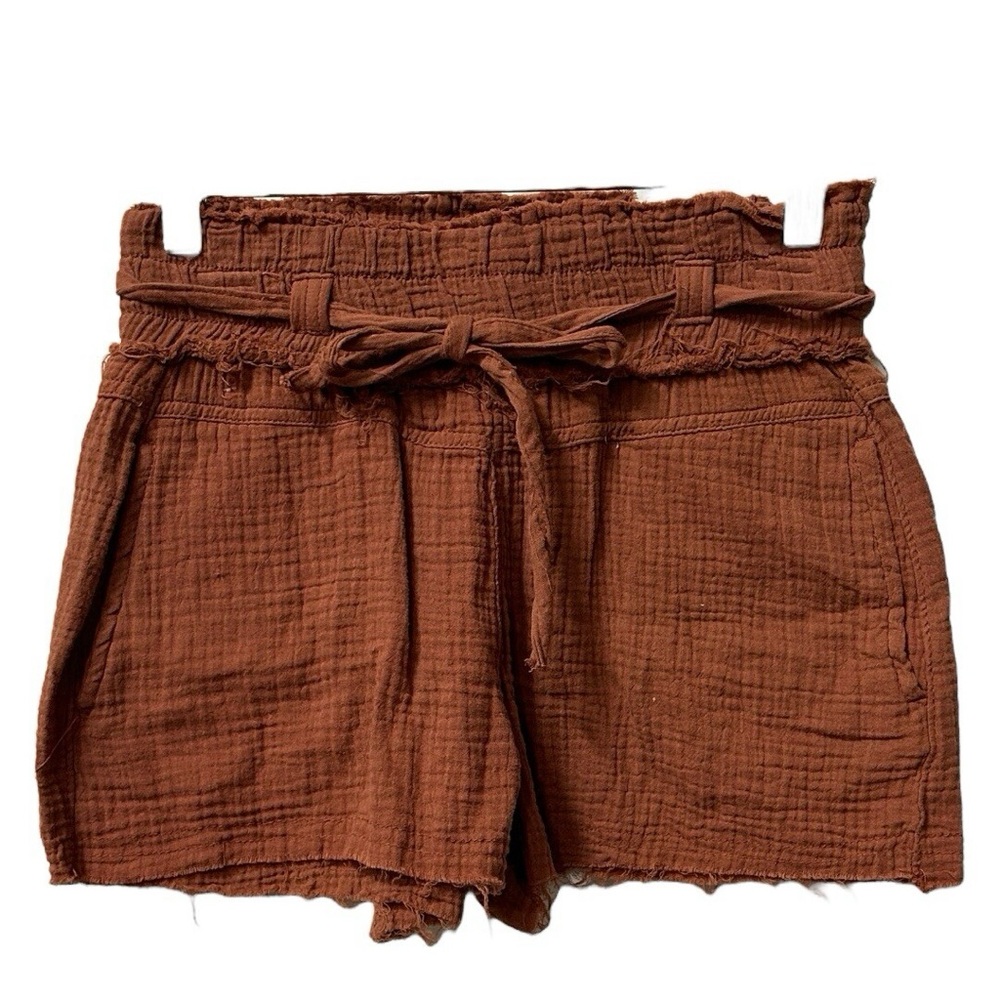Rewash NWT Women’s L Gauze Paper Bag Shorts, Rust color